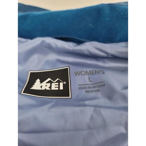 REI Woman’s Therum Down Vest Large Full Zip Blue Puffer Quilted NWT List Was $99 - Picture 8 of 9